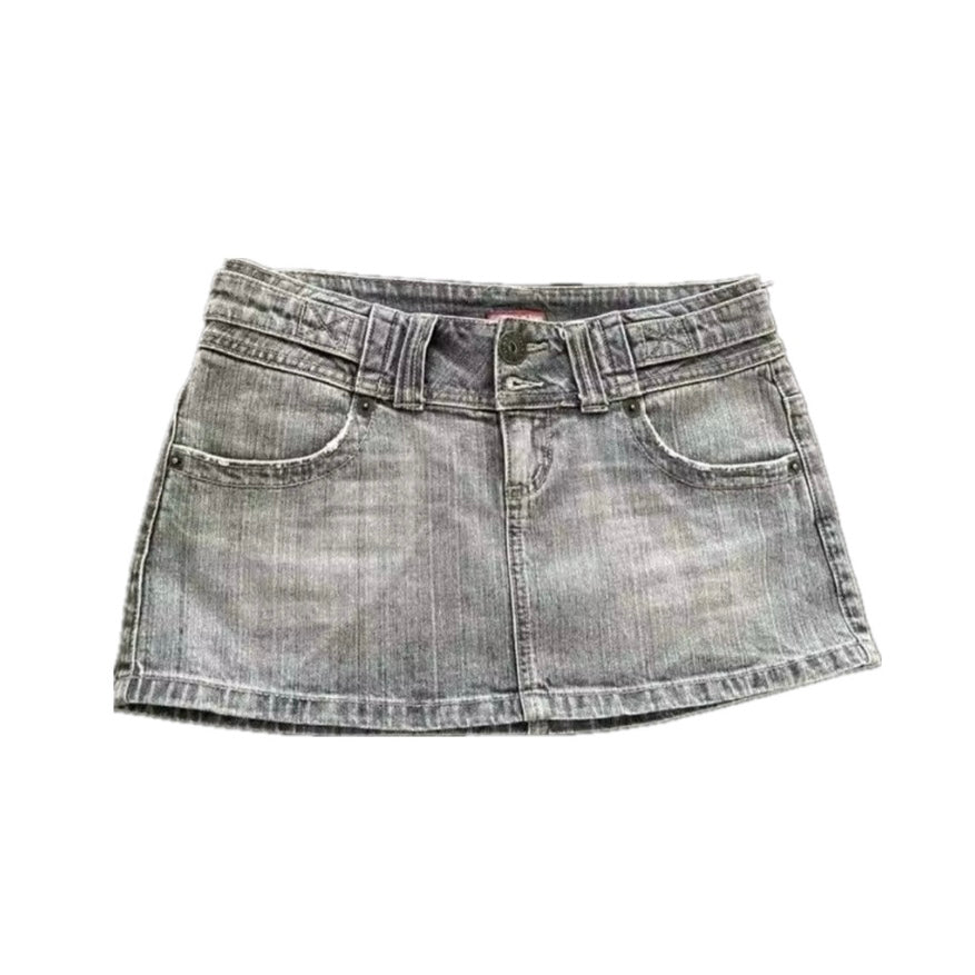 Gothic Denim Mini Skirt