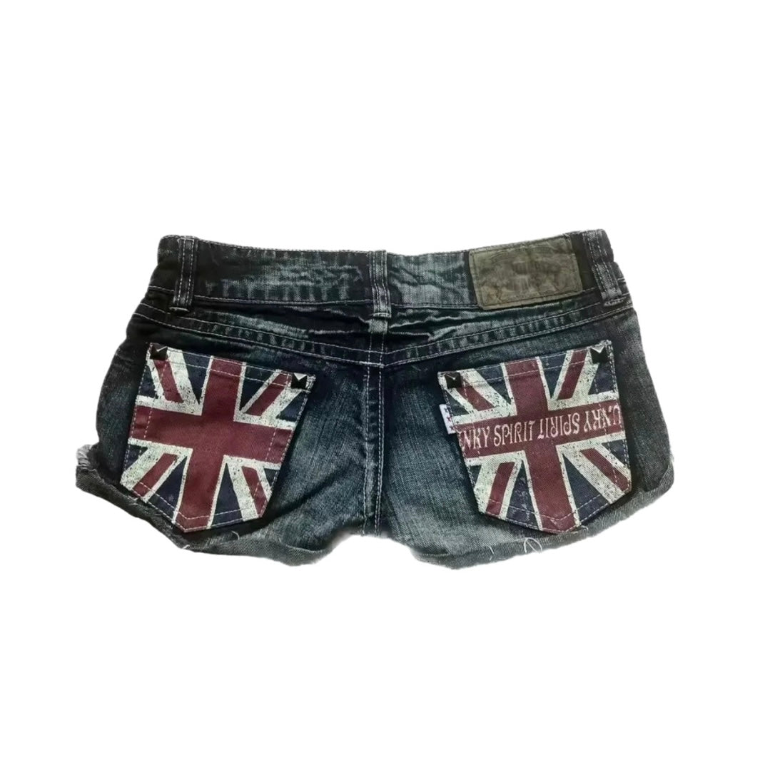 Union Jack Denim Shorts