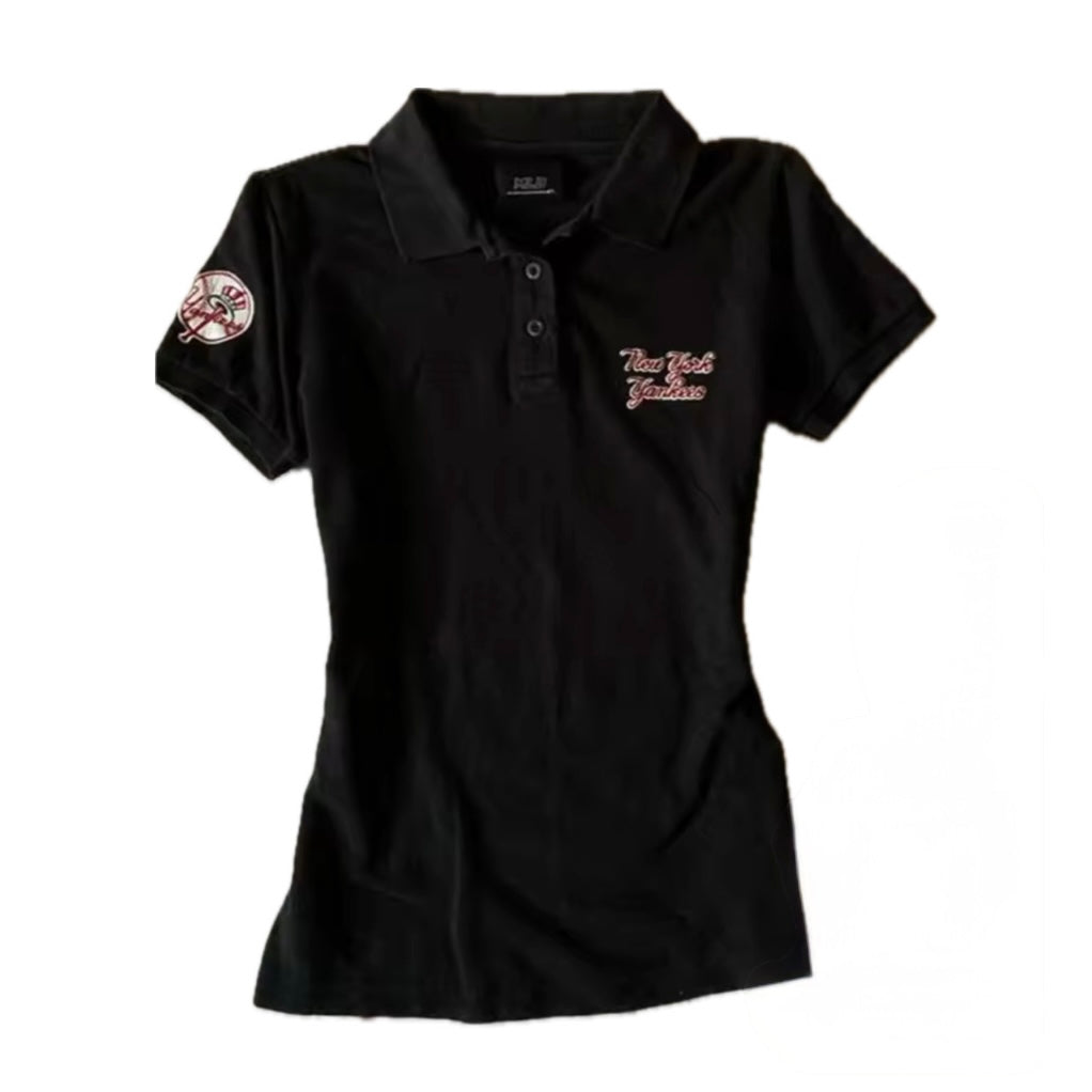 Preppy Embroidered Polo Tee