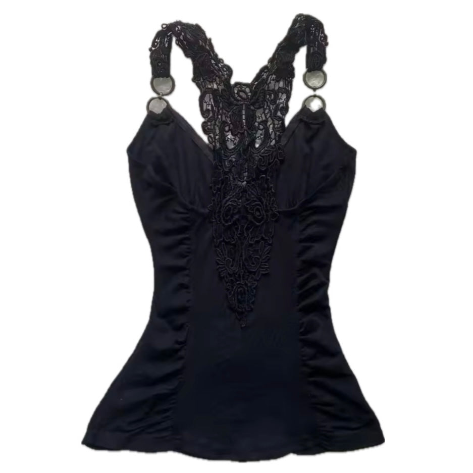 Lace Backless Tank