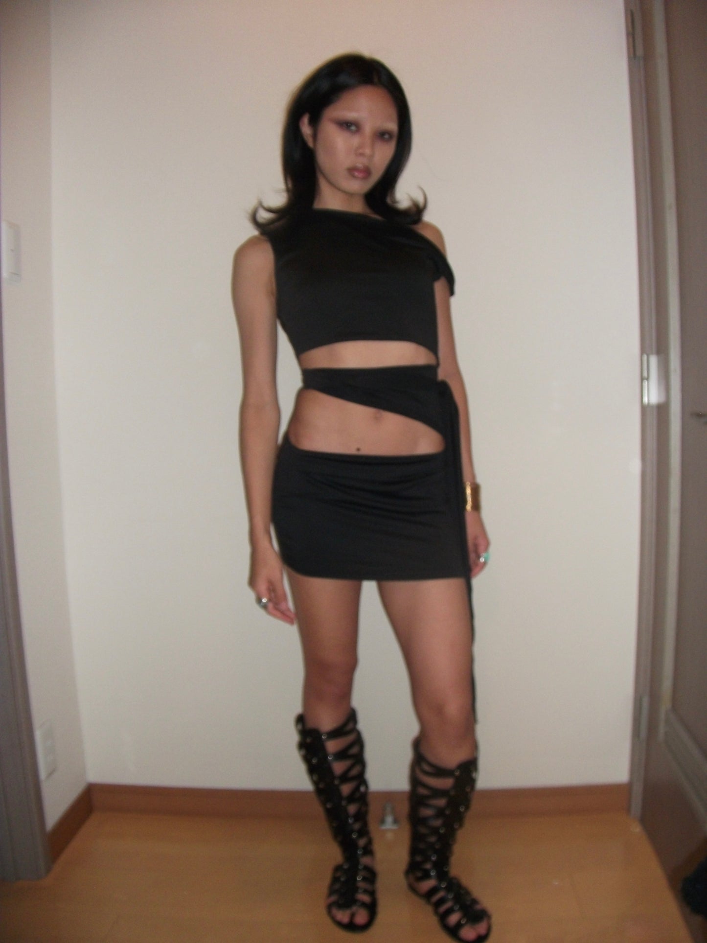 Asym Cutout Mini Dress