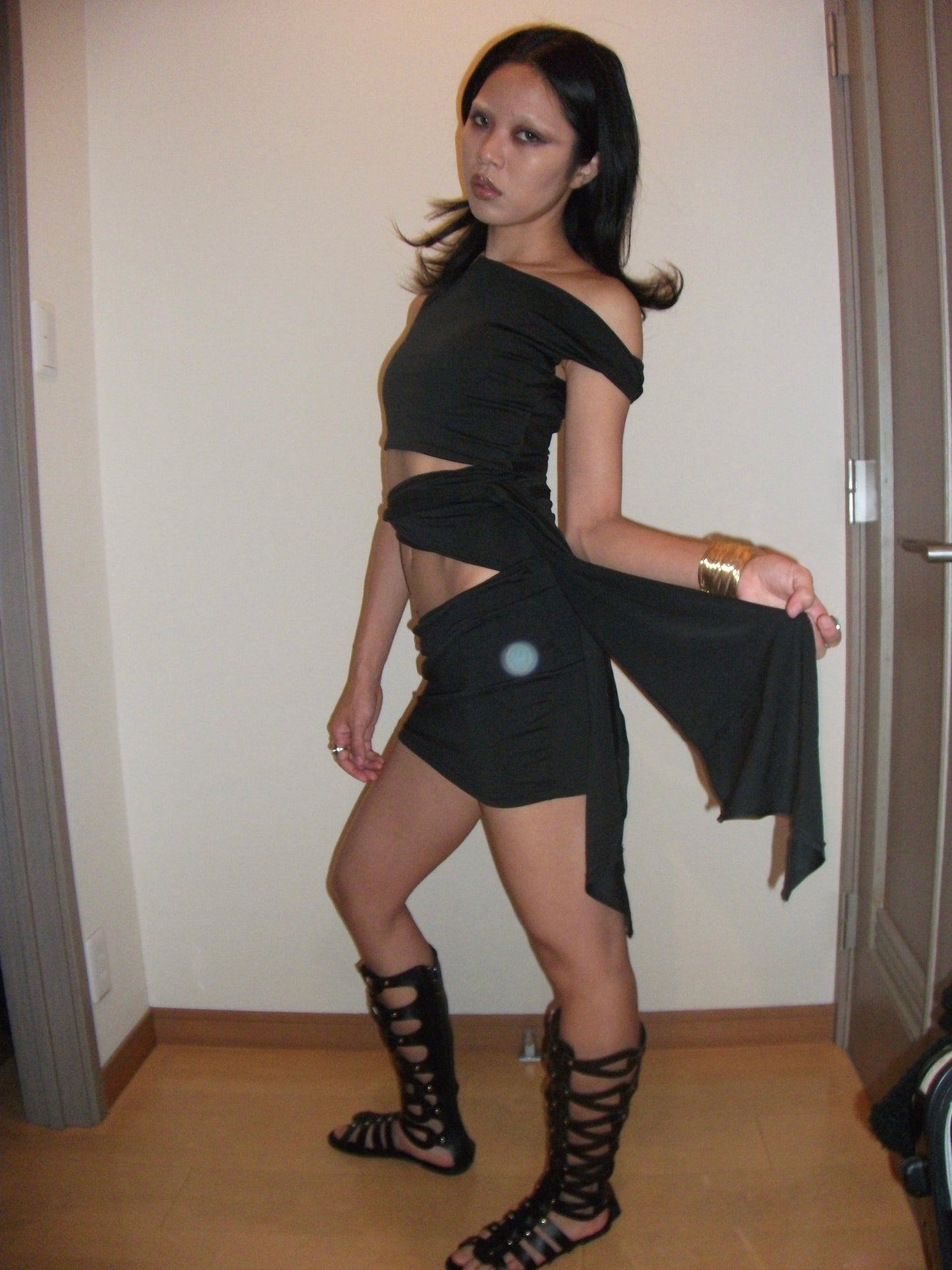 Asym Cutout Mini Dress