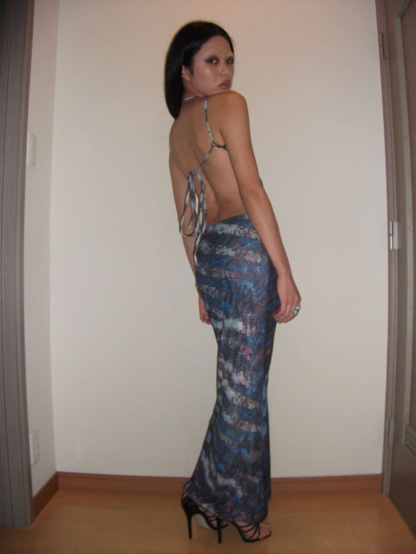 Slash Neck Maxi Dress