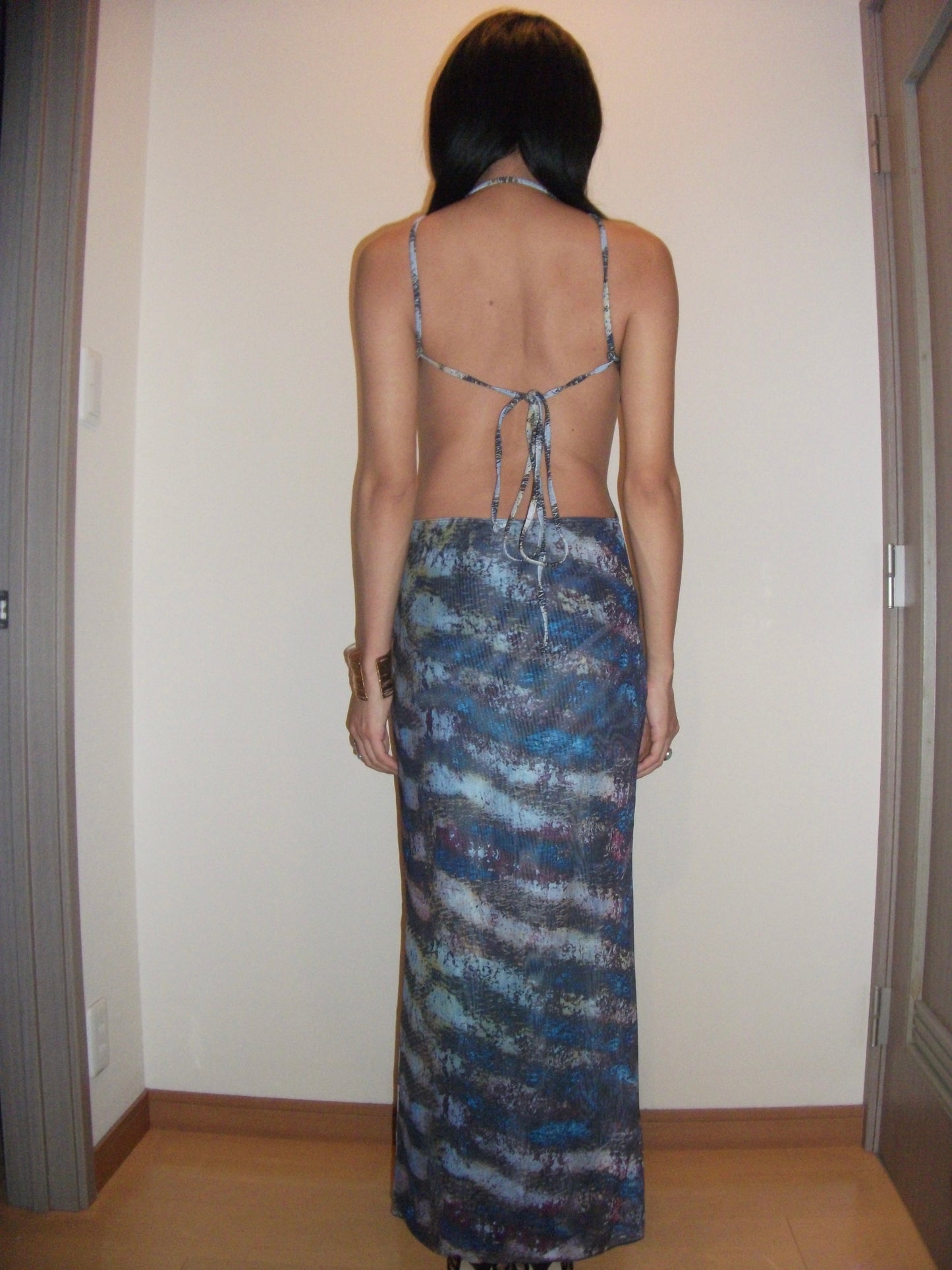 Slash Neck Maxi Dress