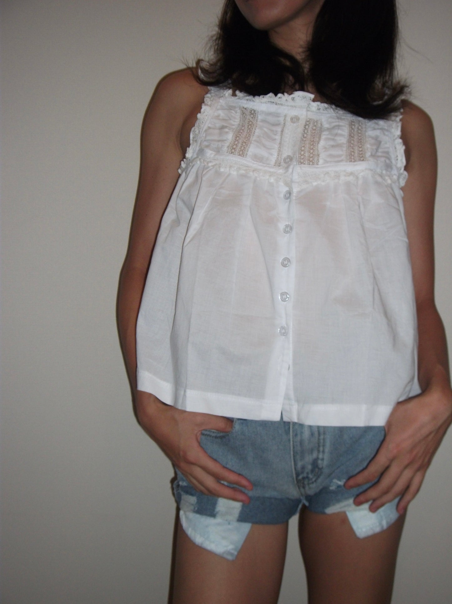 Boho Lace Ruffle Cami