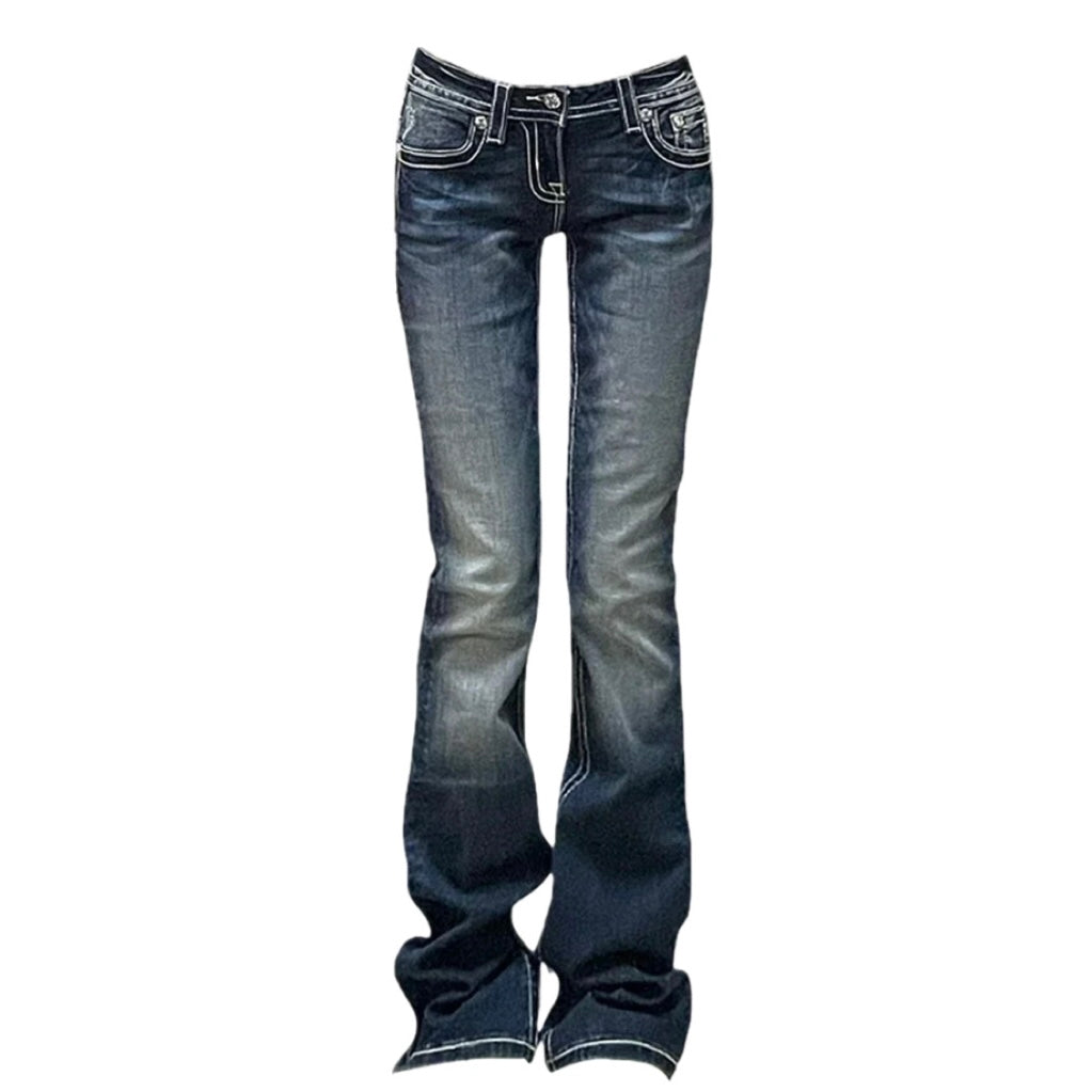 Low Rise Flare Jeans