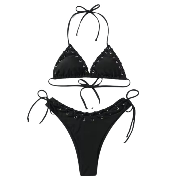 Laced Up Triangle Bikini