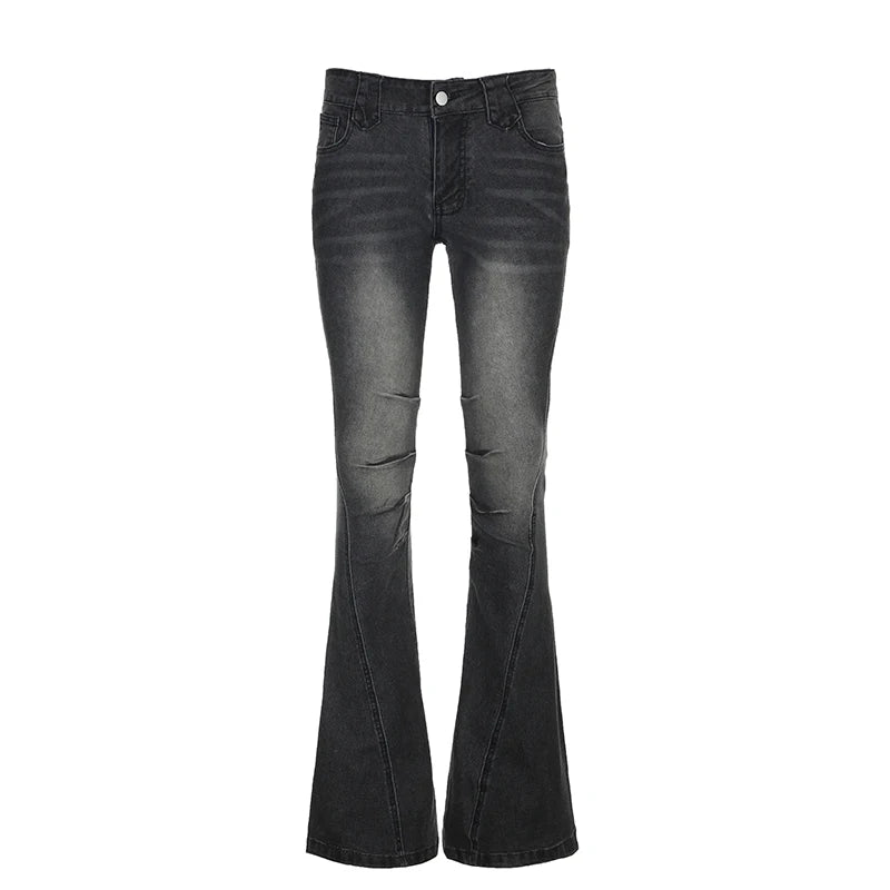 Boots Cut Denim in Black