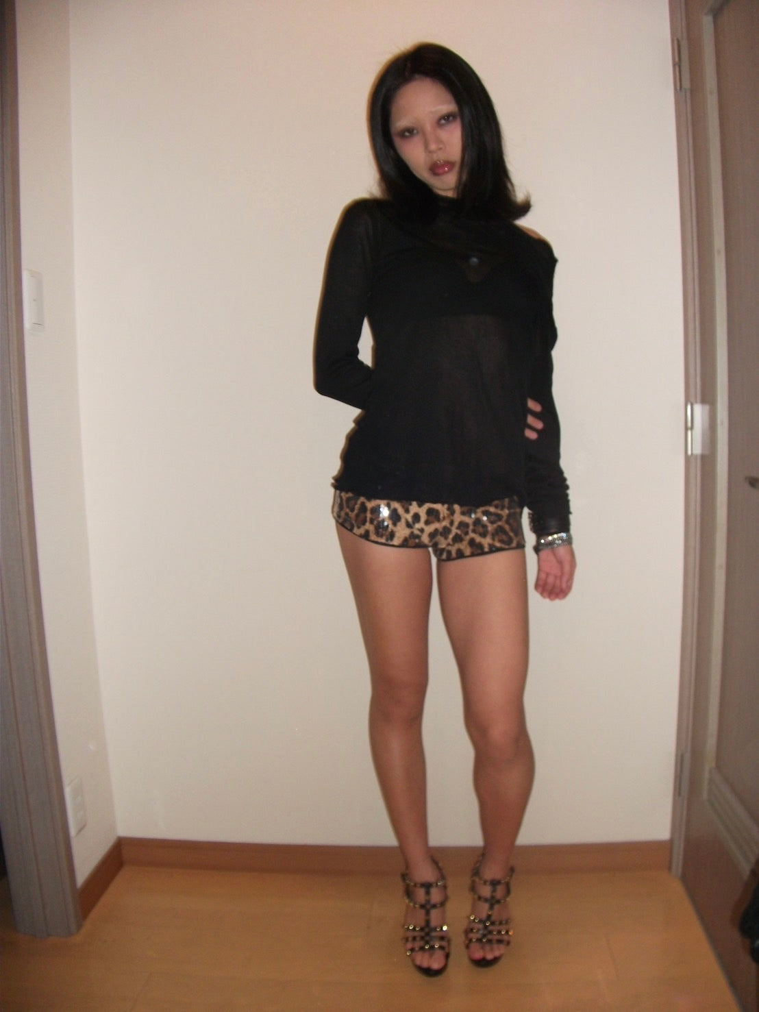 Leopard Sequin Shorts