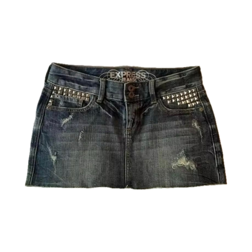 Rivet Studded Mini Skirt