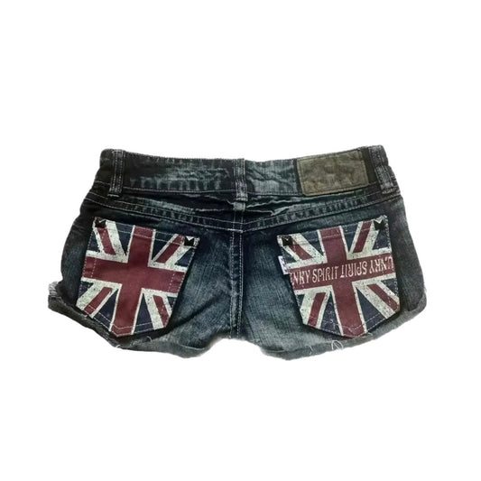 Union Jack Denim Shorts