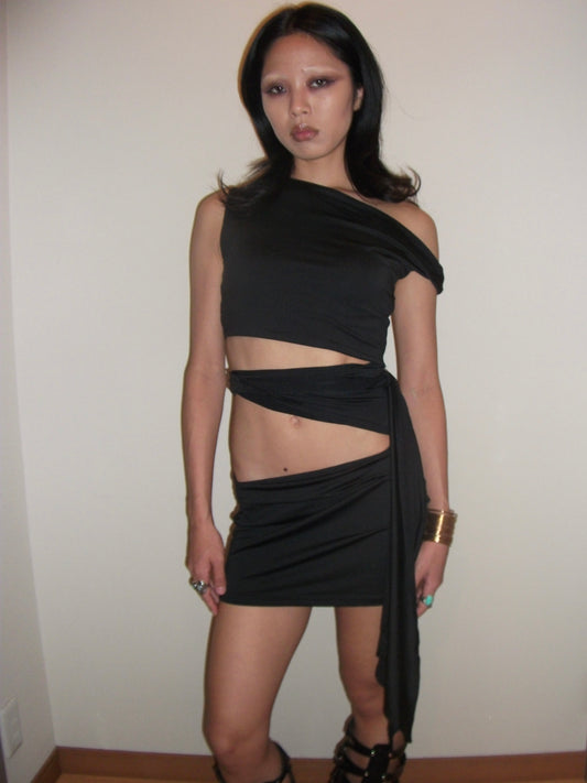 Asym Cutout Mini Dress