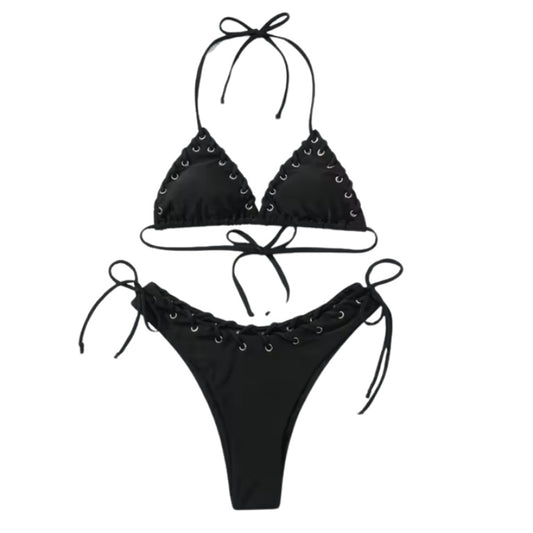 Laced Up Triangle Bikini