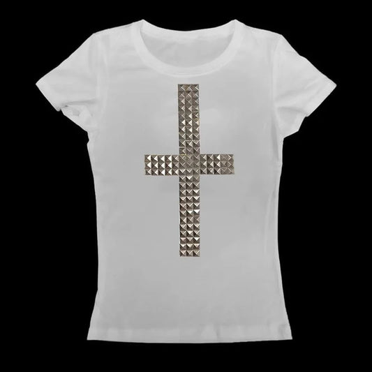 Cross Rhinestone Baby Tee