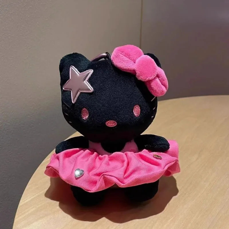 Black Hello Kitty Plush Toys Keychain