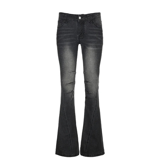 Boots Cut Denim in Black