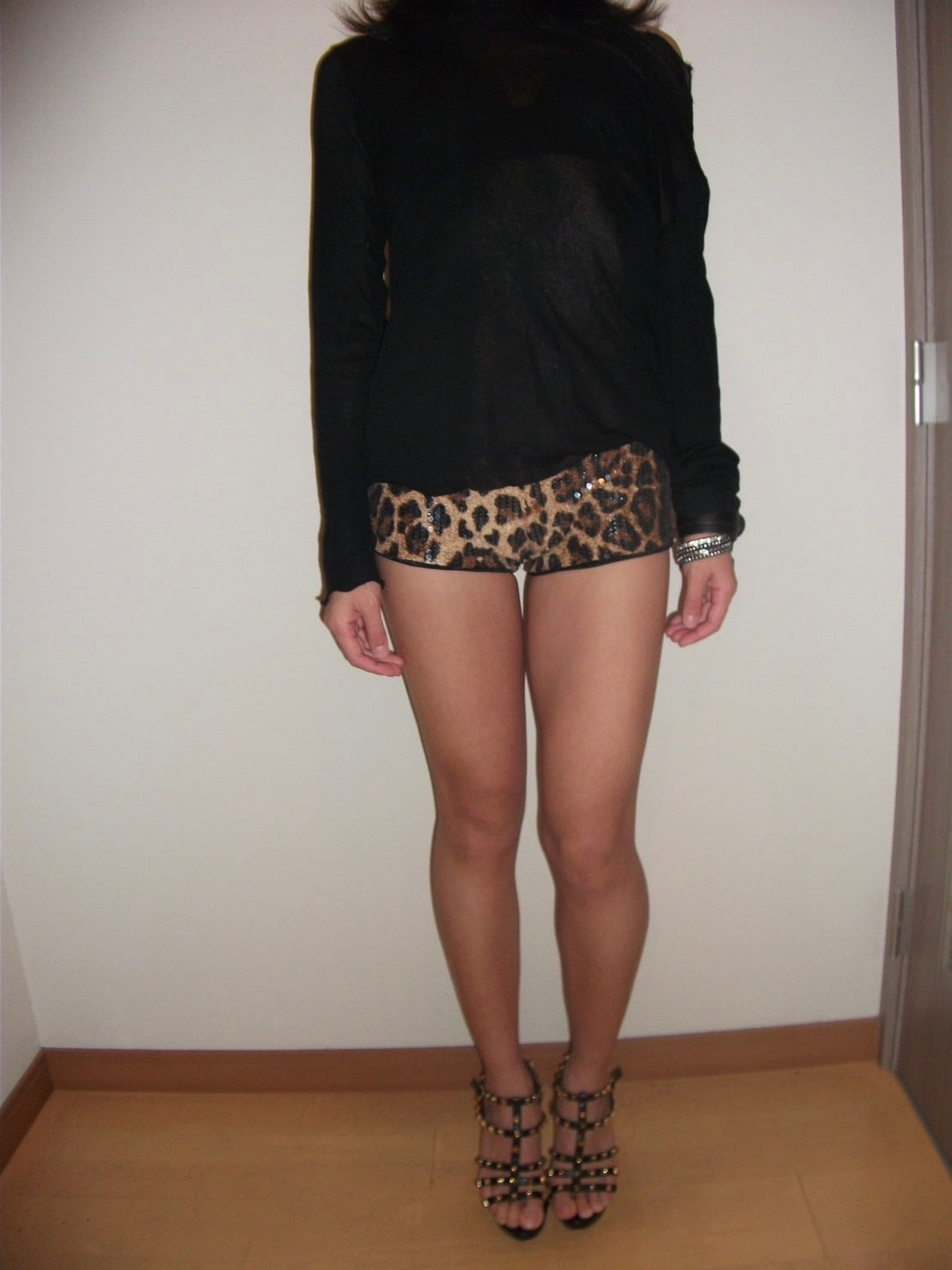 Leopard Sequin Shorts